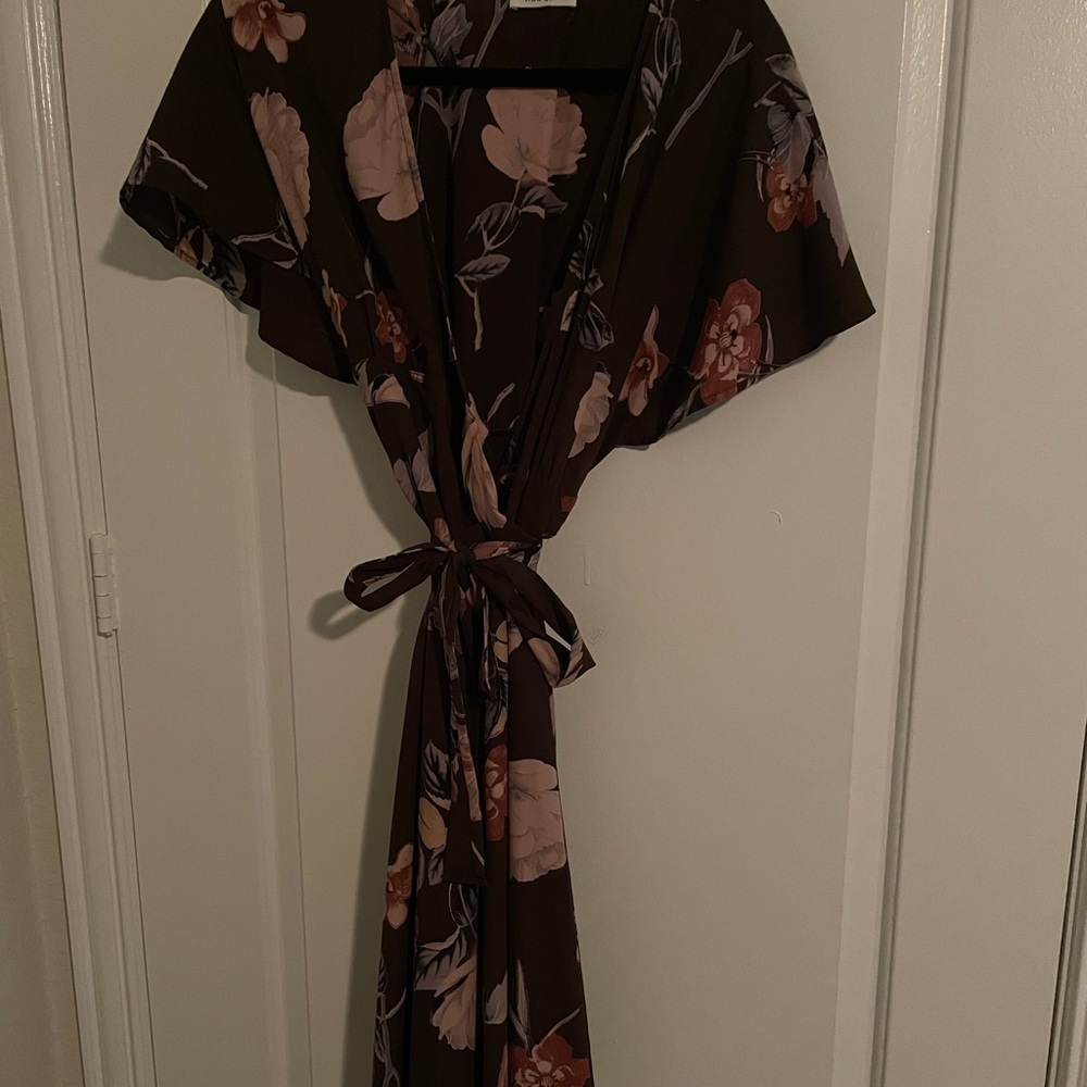 Fall Midi Wrap Dress